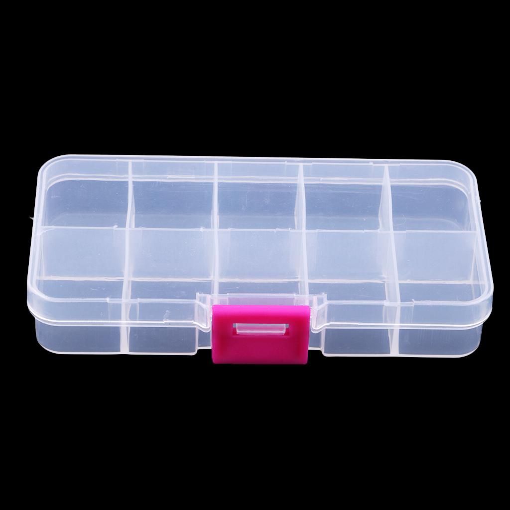 Sewing Machine Thread Empty Box With 10 Grids Storage Case Rectangle