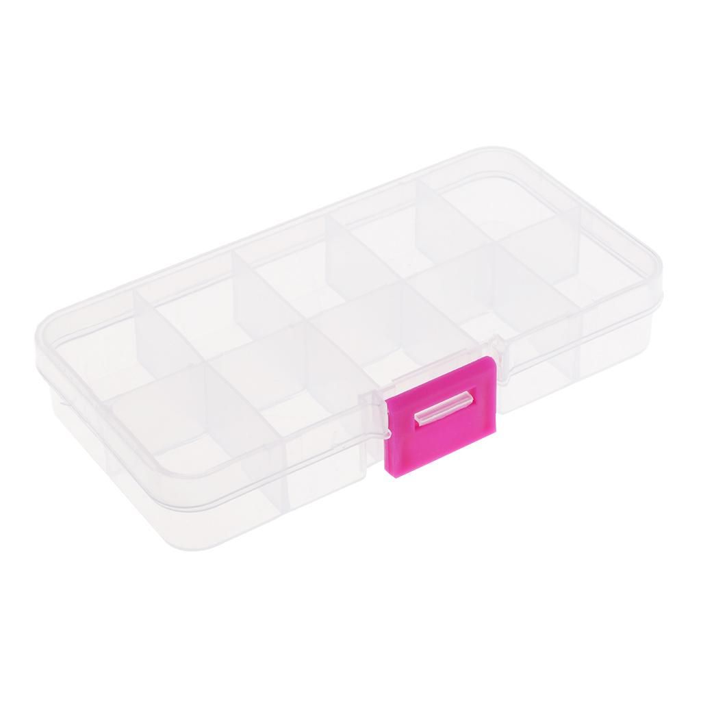 Sewing Machine Thread Empty Box With 10 Grids Storage Case Rectangle