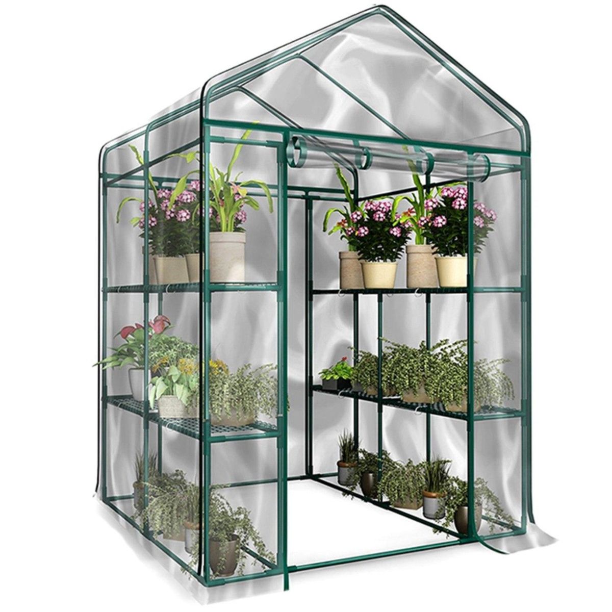 PVC Tier Mini Household Plant Greenhouse Cover Waterproof Anti-UV Plants Flowers Without Iron Stand