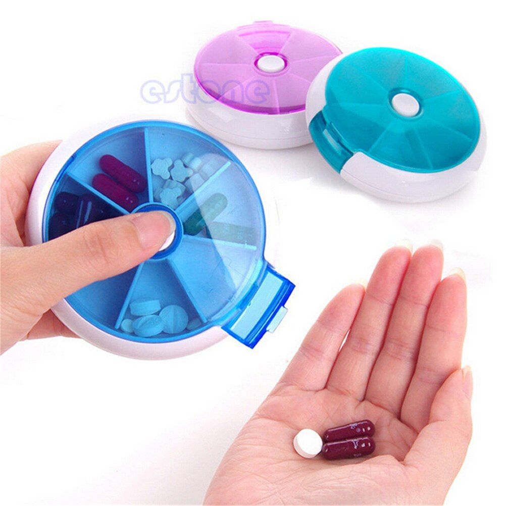 3PCS Weekly 7 Days Tablet Pill Box Holder Medicine Dispenser Storage