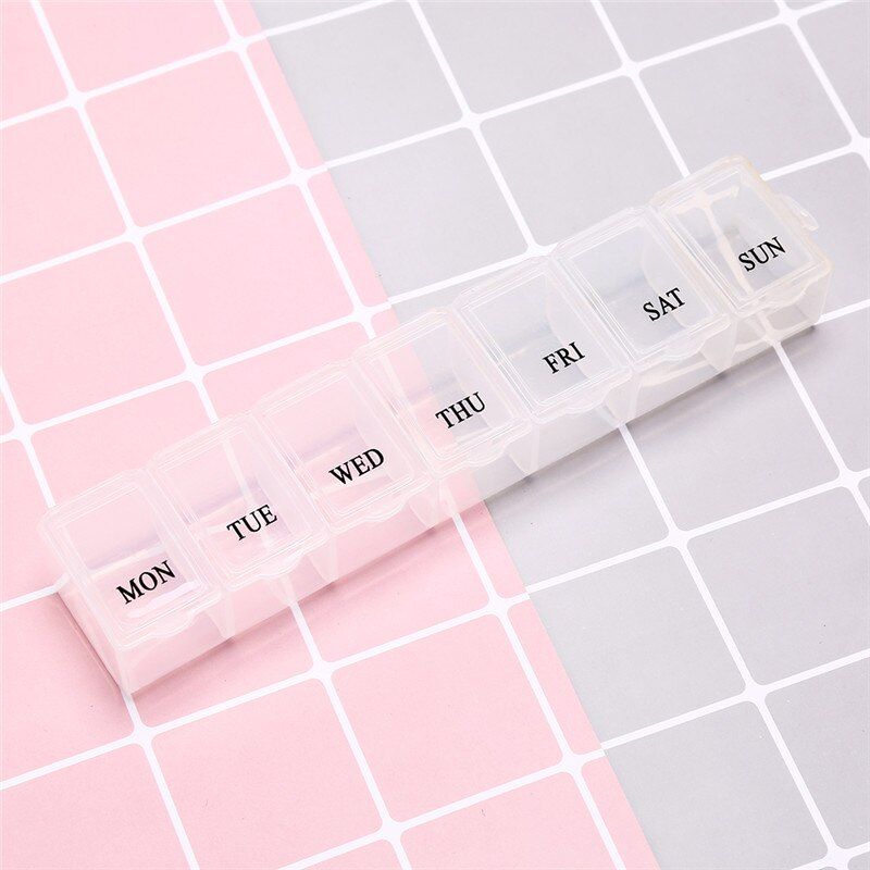 3PCS Weekly 7 Days Tablet Pill Box Holder Medicine Dispenser Storage