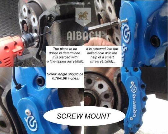 Caliper Covers - Red Brake Caliper Covers - 4 Pieces