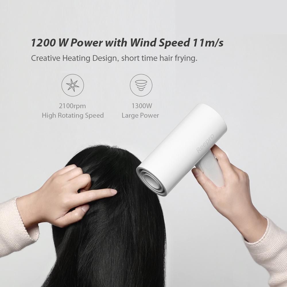 Reepro Mini Hair Dyer Travel Electric Hairdryer Quick Dry 1300W High Power Anion Portable Folding Hair Dryer Blower for Home Travel Kits