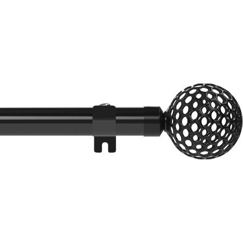 CALCHELE Curtain Rod, 1 Inch Black Rods For Windows 30-44