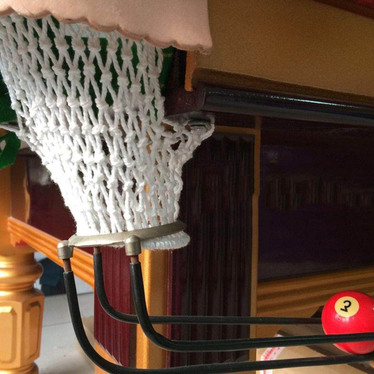 6Pcs/set White Billiards Pool Table Mesh Cotton Nets Pockets Bag For Snooker