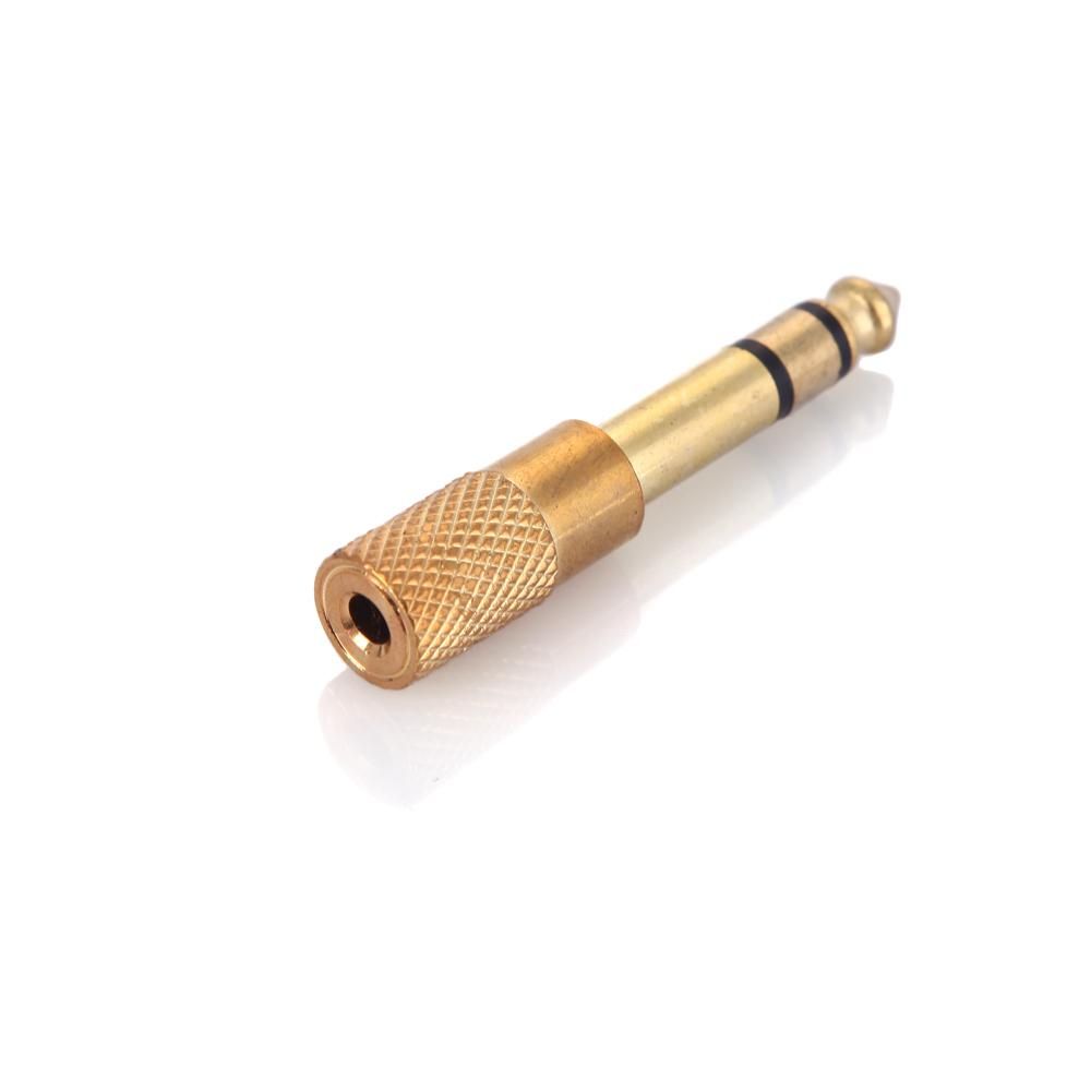 Audio Jack Adapter Convertor Stereo Plug Socket for Electric Guitars Microphone Headphone 6.5mm Male 3.5mm Female