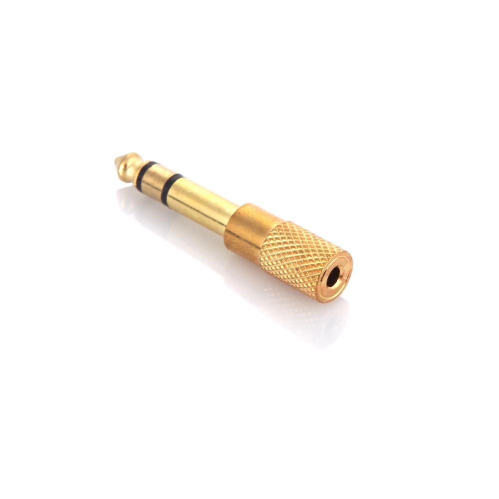 Audio Jack Adapter Convertor Stereo Plug Socket for Electric Guitars Microphone Headphone 6.5mm Male 3.5mm Female