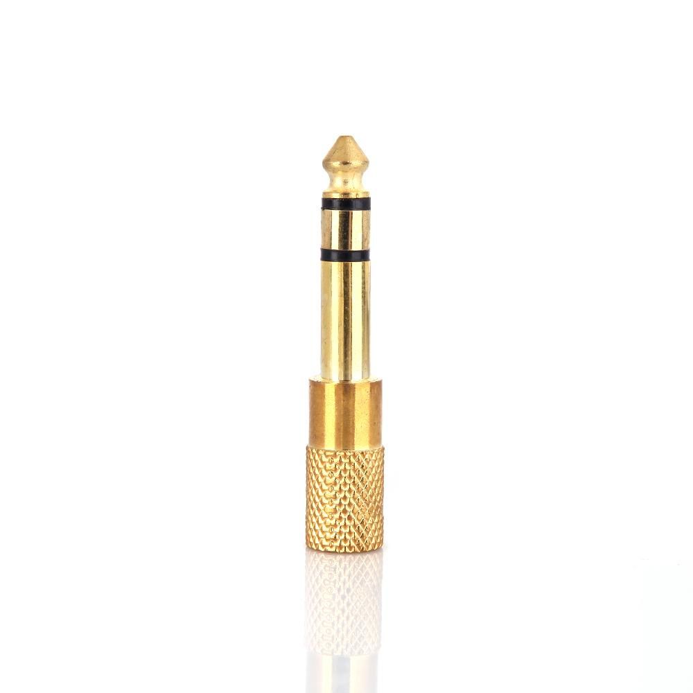 Audio Jack Adapter Convertor Stereo Plug Socket for Electric Guitars Microphone Headphone 6.5mm Male 3.5mm Female