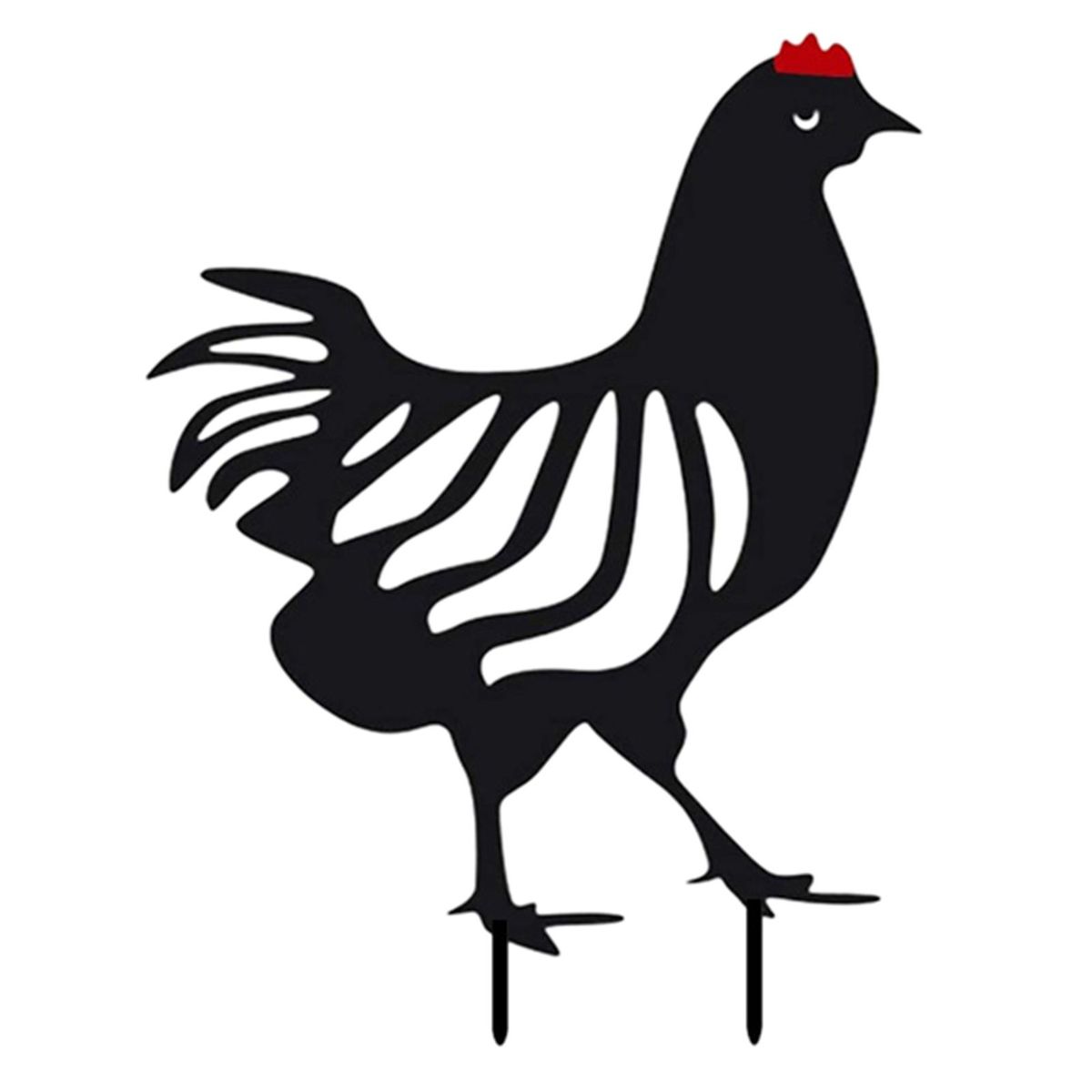 Rooster Ornament Metal Rooster Yard Art Hollow Out for Farmhouse