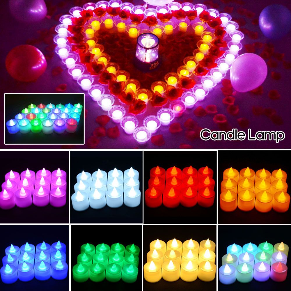 Electric Led Candle Lamp Flameless Tealight Candles For