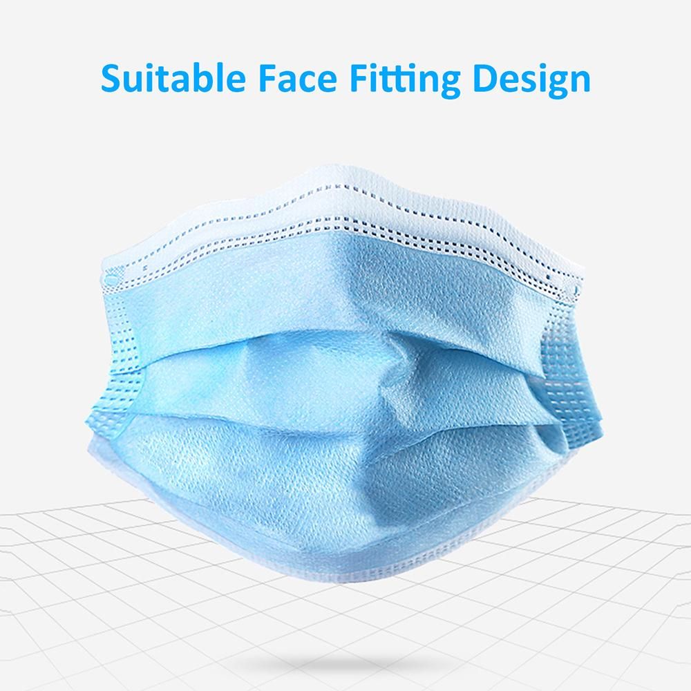 50PCS Face Mask Disposable Stop PM2.5 Particle Face Cover Breathable Dustproof Mouth Cover