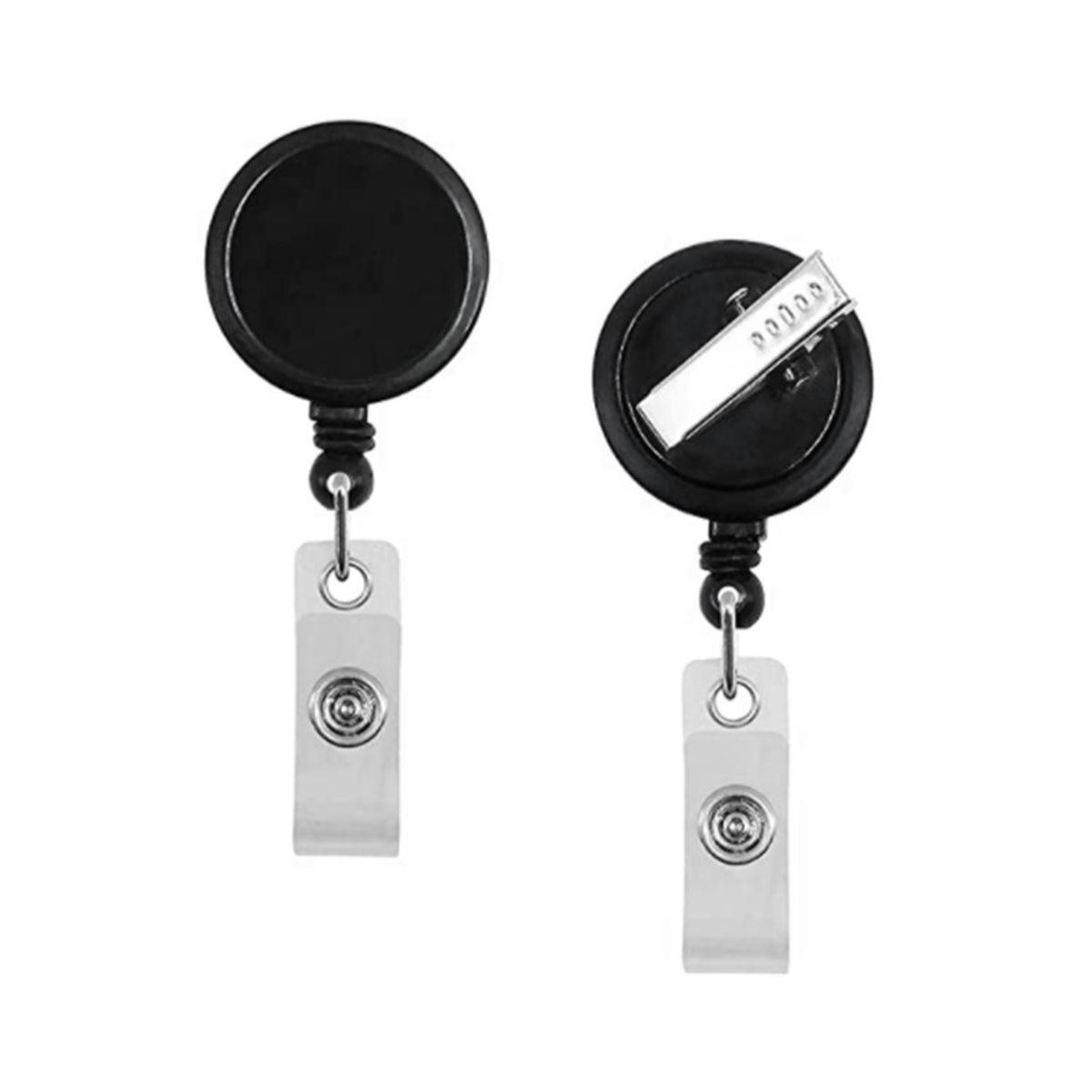 Anti-Theft Metal Easy-To-Pull Buckle Rope Elastic Keychain Sporty Retractable Key Ring Anti Lost 8Pack Black