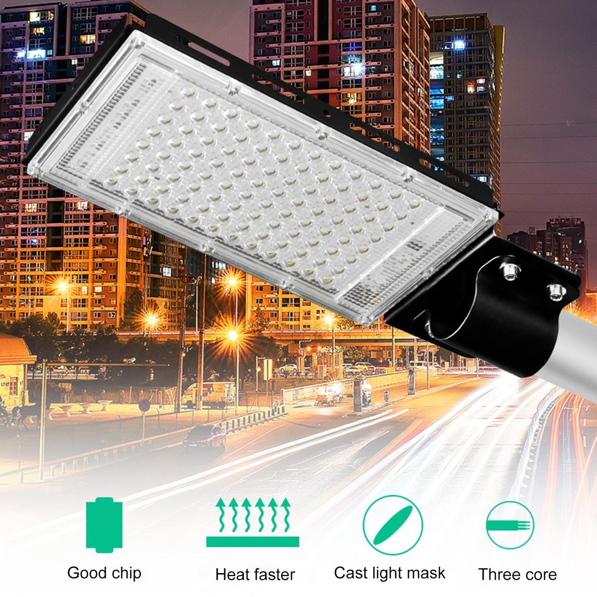 1 Set Highway Lamp Low-Power Consumption LED Street Lamp Kit 100W