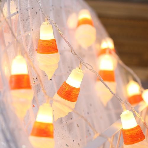 3m Summer Ice Cream USB Plug Romantic LED String Holiday Light, 20 LEDs Teenage Style Warm Fairy Decorative Lamp For Christmas, Wedding, Bedroom (Warm White)