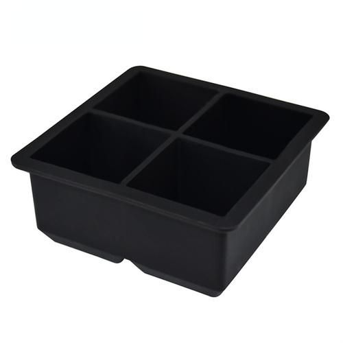 Big Ice Cube Maker Tray Silicone Square Ice Mold Mould for Whiskey Cocktail Brandy Large Cubitera Ice Tray Ice Cube Mold 4 Grid