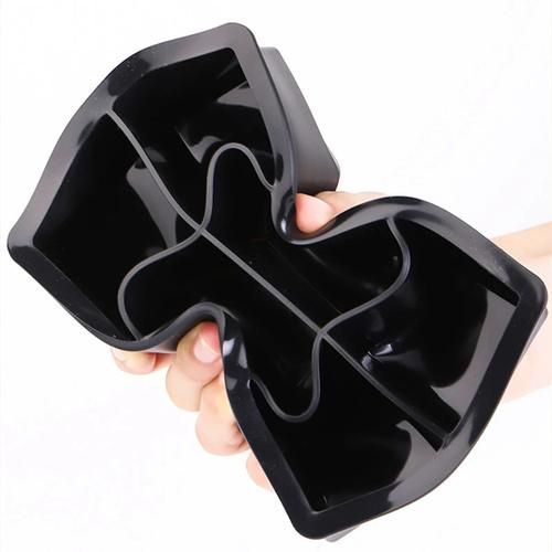 Big Ice Cube Maker Tray Silicone Square Ice Mold Mould for Whiskey Cocktail Brandy Large Cubitera Ice Tray Ice Cube Mold 4 Grid
