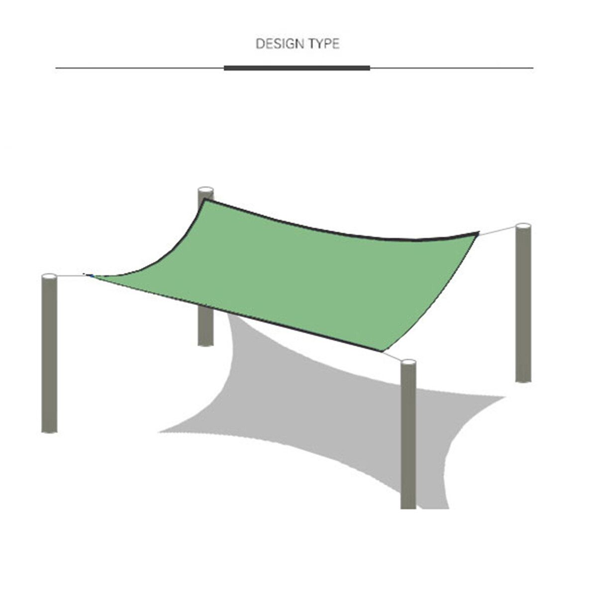 Sunshade Sun Shade Net Sail Awning Canopy Cloth Cover Outdoor Garden UV Protection SunProof 1X2M