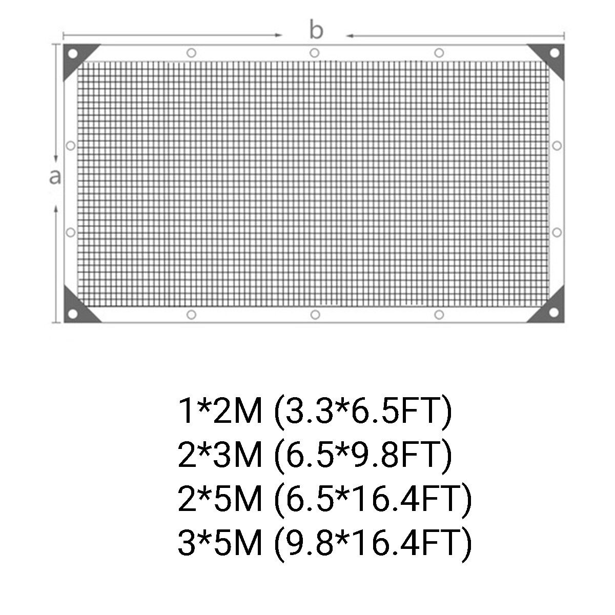 Sunshade Sun Shade Net Sail Awning Canopy Cloth Cover Outdoor Garden UV Protection SunProof 1X2M