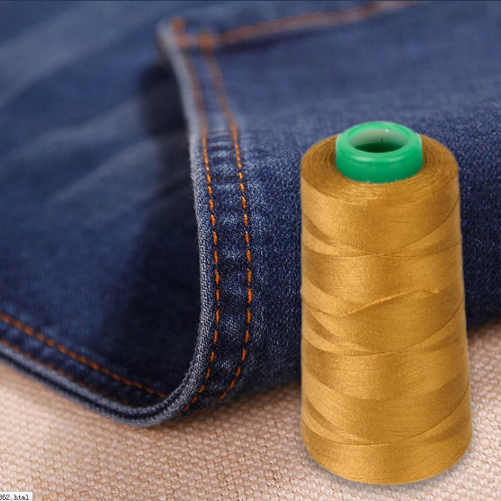 3000 Yards Jeans Thread 20S/2 For Shoes Cushion Leathercraft Gold