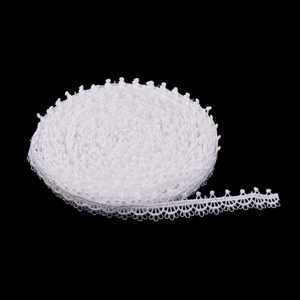Polyester Eyelet Lace Ribbon Elastic Lace Trim White