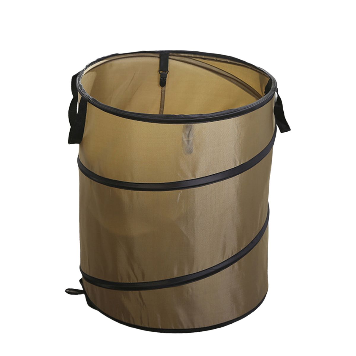 Garden Waste Bucket Reusable Yard Leaf Bag Holder Dark Brown