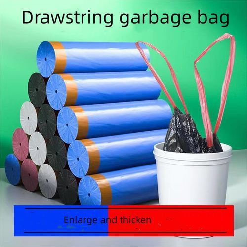 Kitchen Garbage Bag Drawstring Thickened Of 5 Rolls