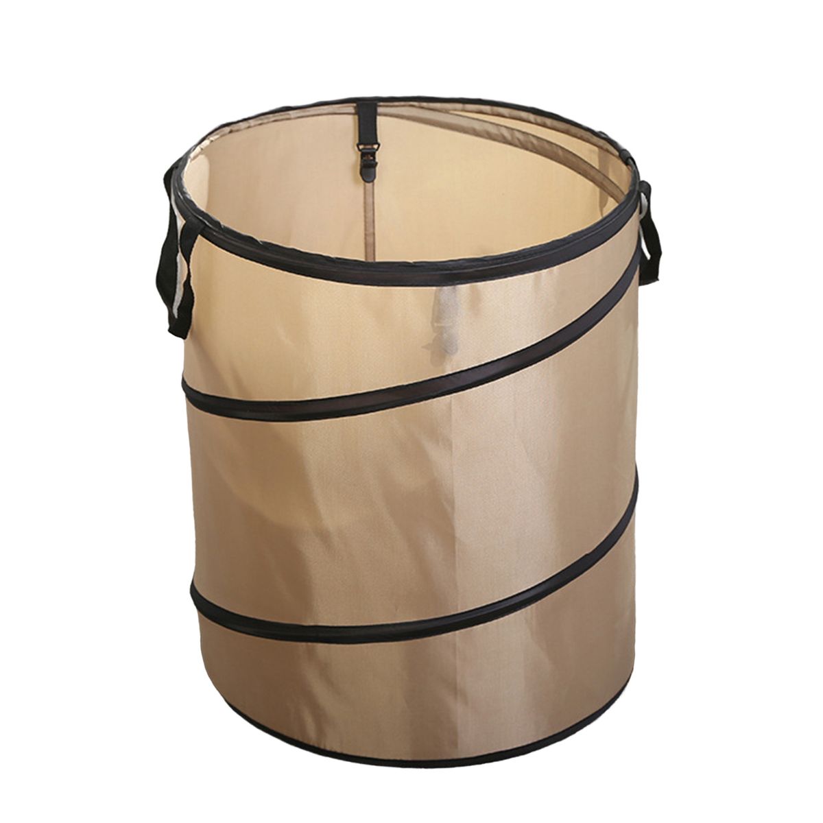 Garden Waste Bucket Reusable Yard Leaf Bag Holder Light Coffee