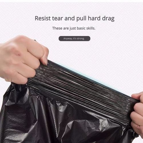 Trash Bag Kitchen Garbage Black Vest Plastic Bag For 50Pcs