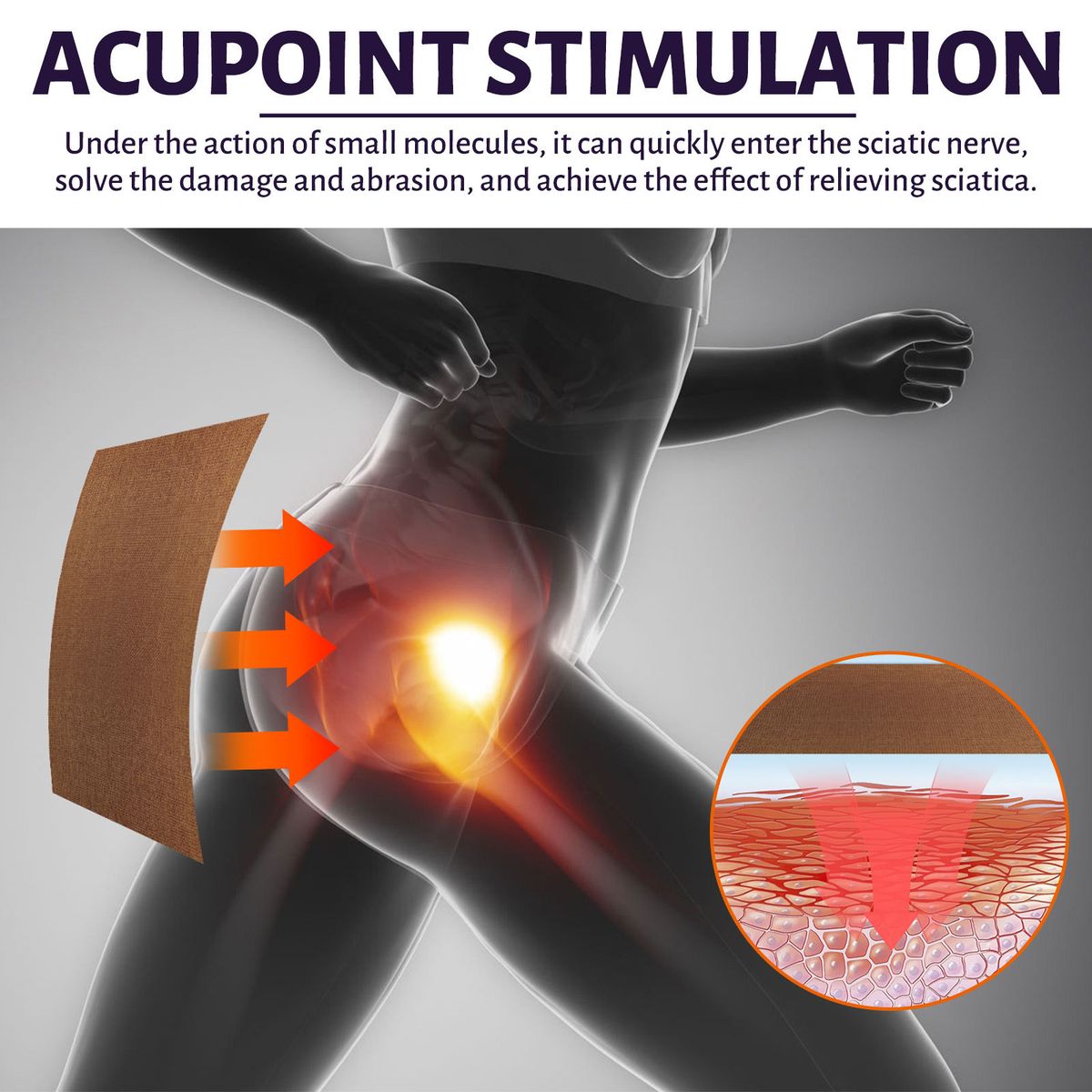 12Pcs Sciatic Nerve Pain Relief Patch Knee Lumbar Plaster