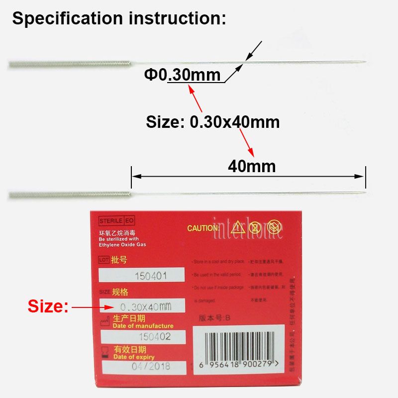 Massage 0.35mm Single Per For Needles ZhenJiu 0.3mm Pack 100pcs Needle Disposable Sterile Acupuncture Acupuncture Use 0.25mm