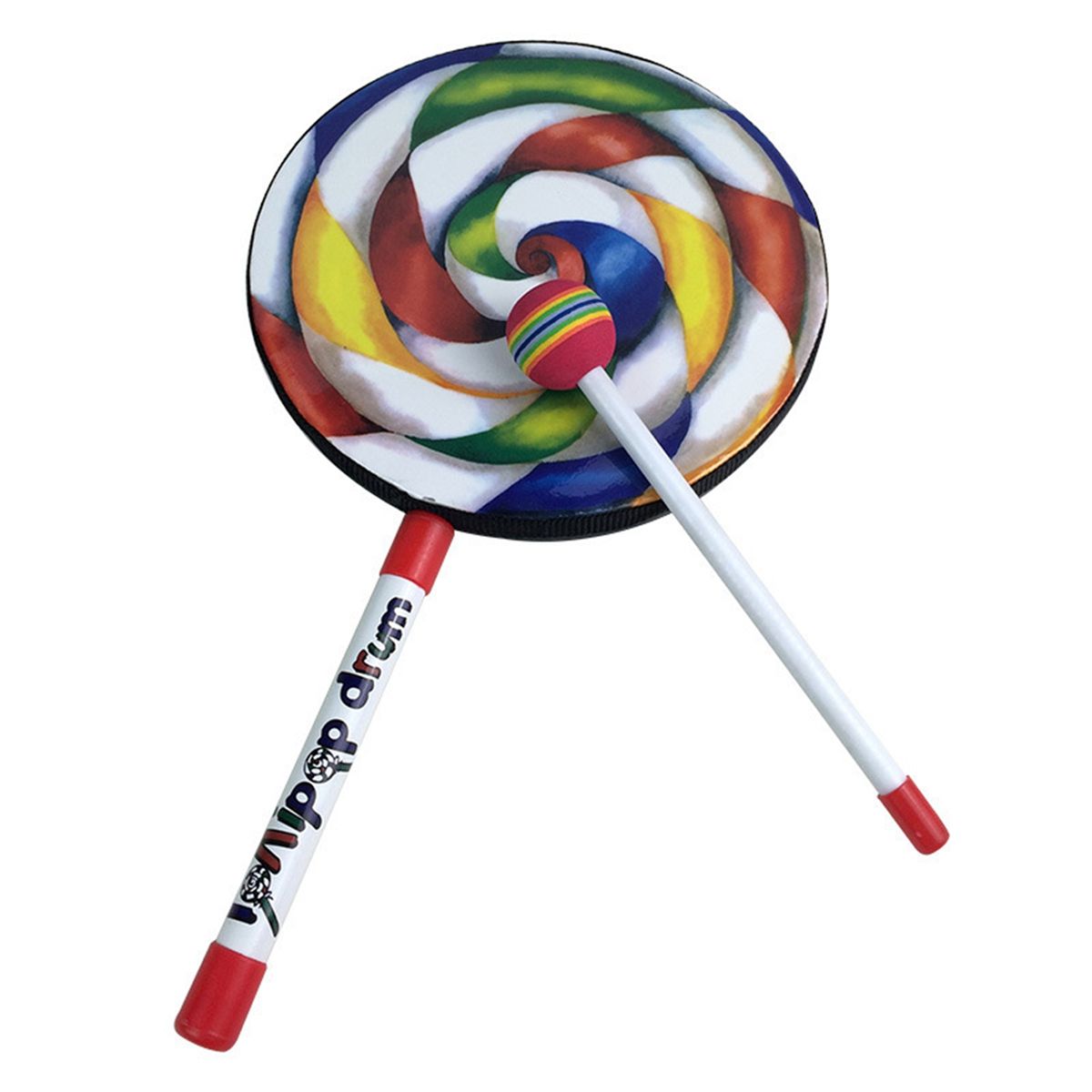 Orff Instruments 2Pack Lollipop Drums 6Inch Dance Props
