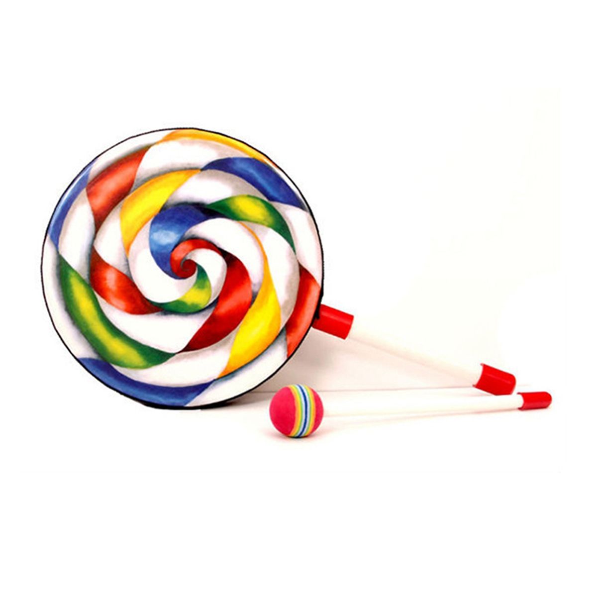 Orff Instruments 2Pack Lollipop Drums 6Inch Dance Props