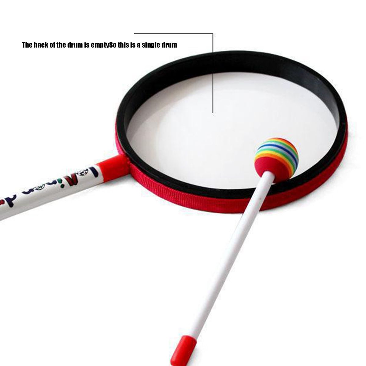 Orff Instruments 2Pack Lollipop Drums 6Inch Dance Props