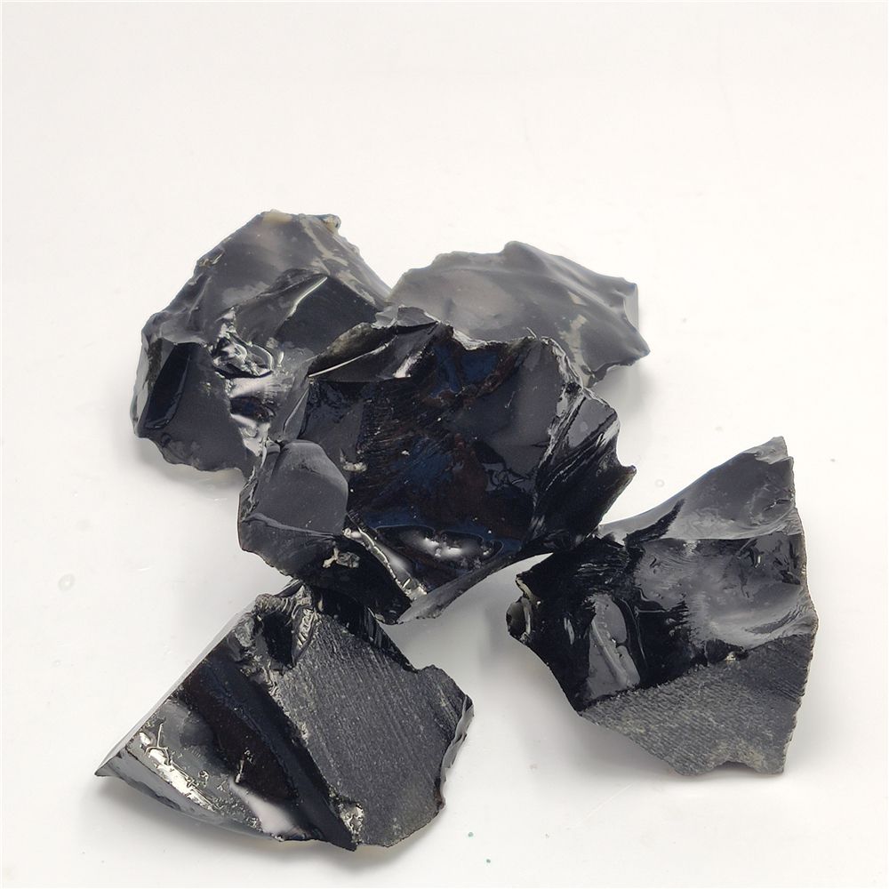 1pcs Natural Raw Black Obsidian Quartz Stones Rough Rock Crystals Metaphysical Reiki Healing Size