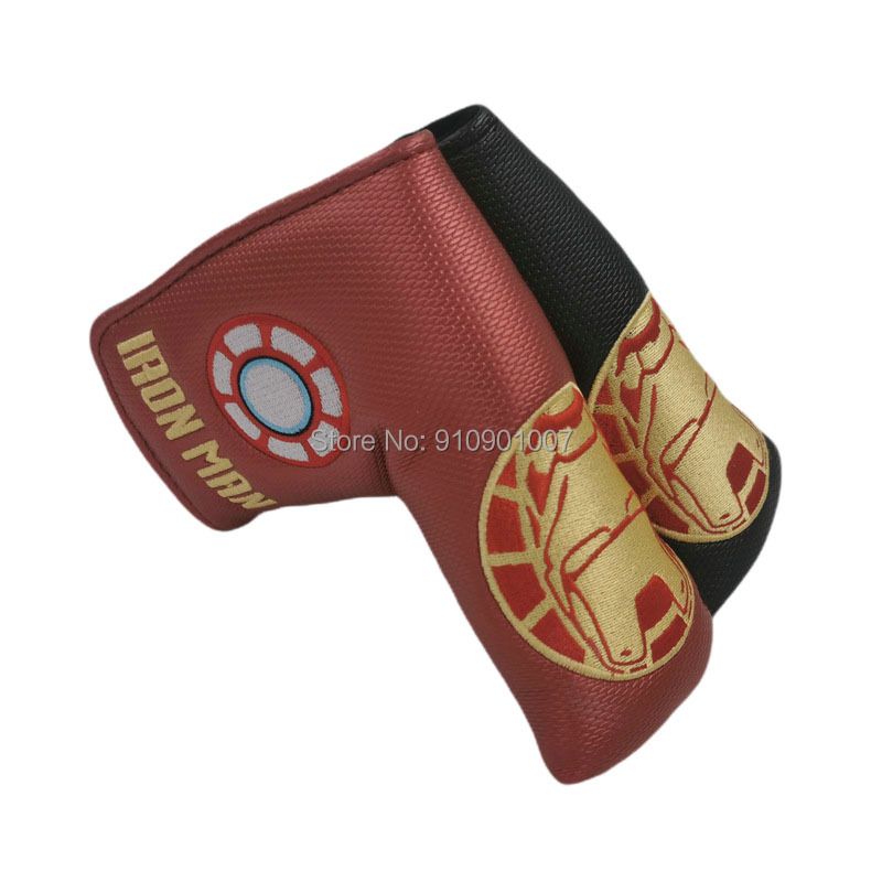 Golf Putter Head Cover Blade Head Covers Iron Man Red/white