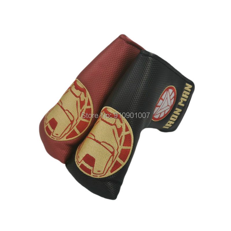 Golf Putter Head Cover Blade Head Covers Iron Man Red/white