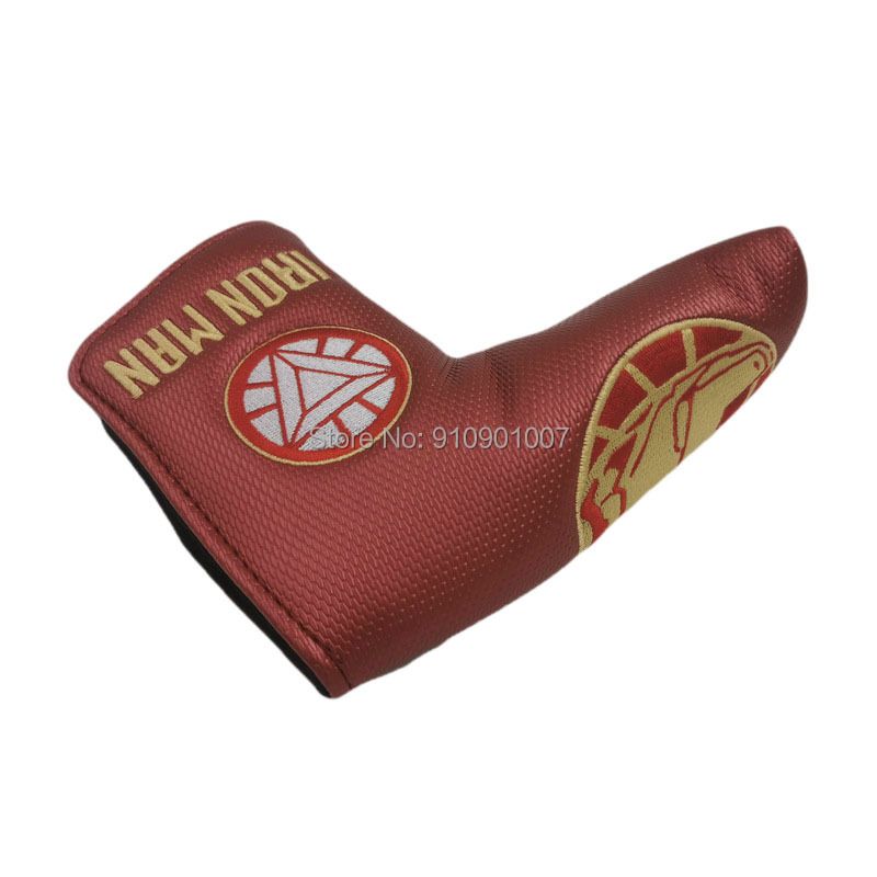 Golf Putter Head Cover Blade Head Covers Iron Man Red/white