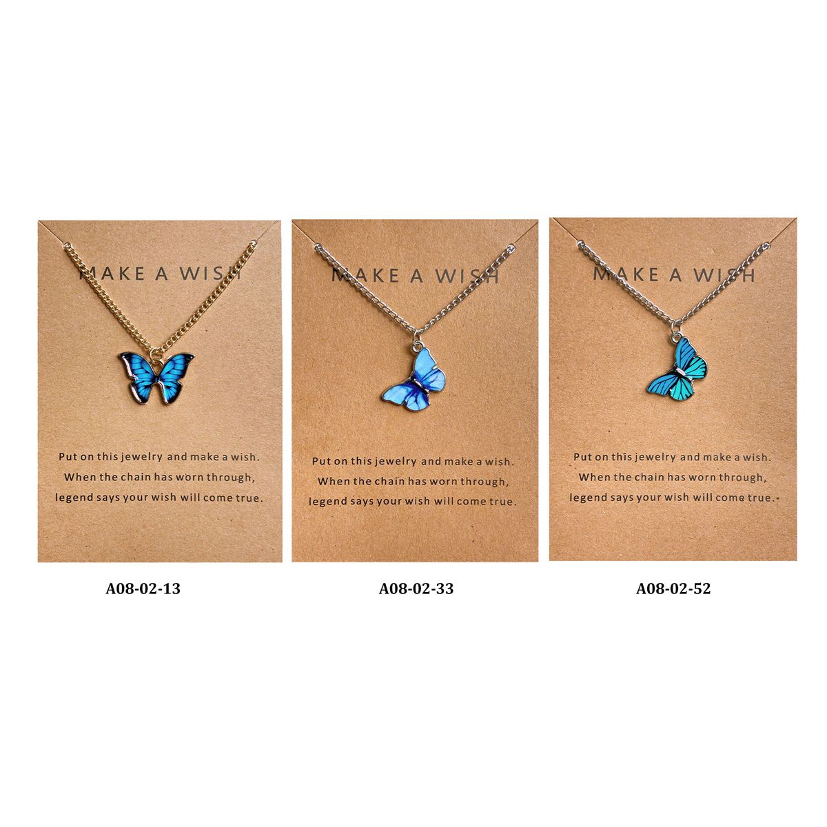 Cute Retro Butterfly Pendant Necklace Simple Fashion Women