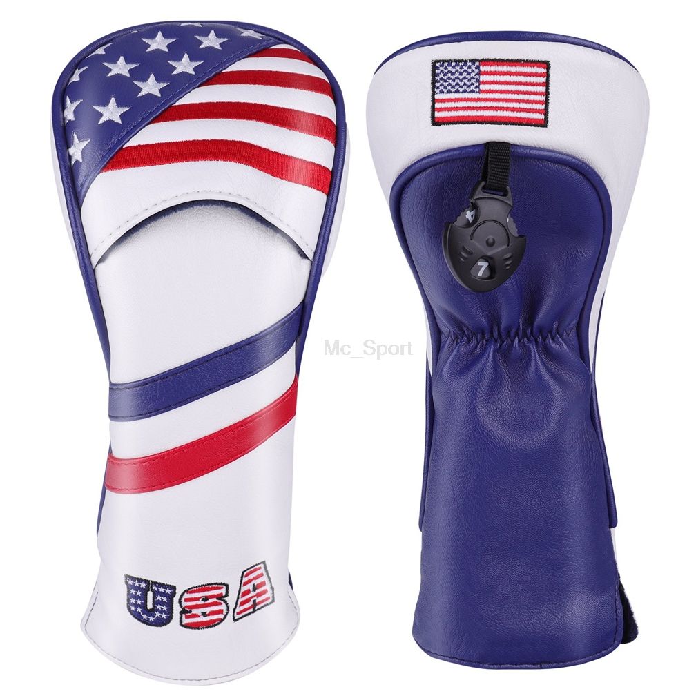 Usa Patriot Golf Head Covers Driver 1 3 5 Fairway Woods Pu