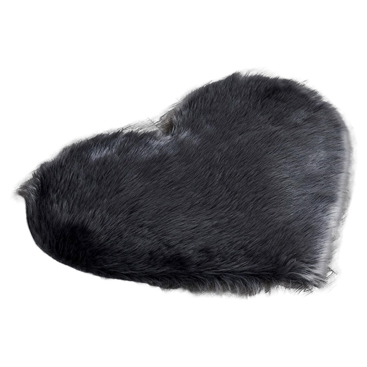 Puzzle Floor Mat Bedroom Faux Wool Fluffy Mats Dark Gray