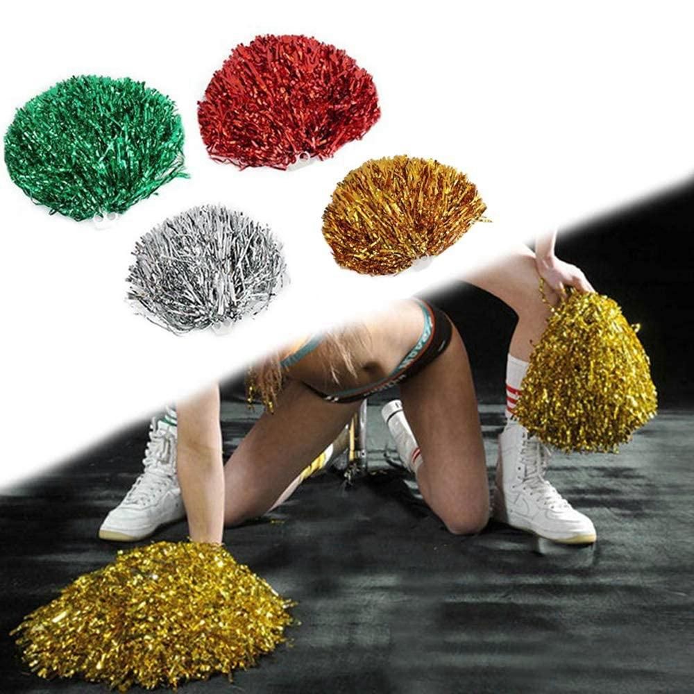 Pom Poms Cheerleading Cheerleading Pom Poms for Party Sports Accessories Dance Cheer Pom-Poms Weddings Team Red
