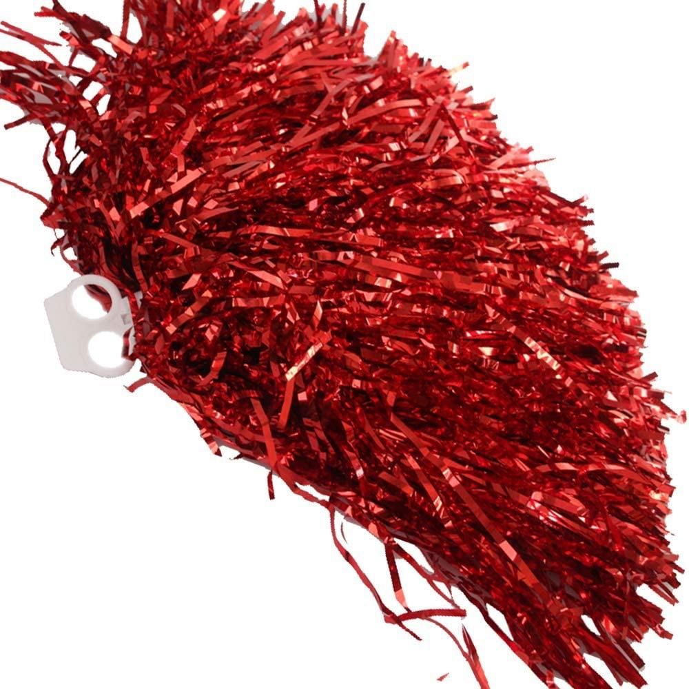 Pom Poms Cheerleading Cheerleading Pom Poms for Party Sports Accessories Dance Cheer Pom-Poms Weddings Team Red