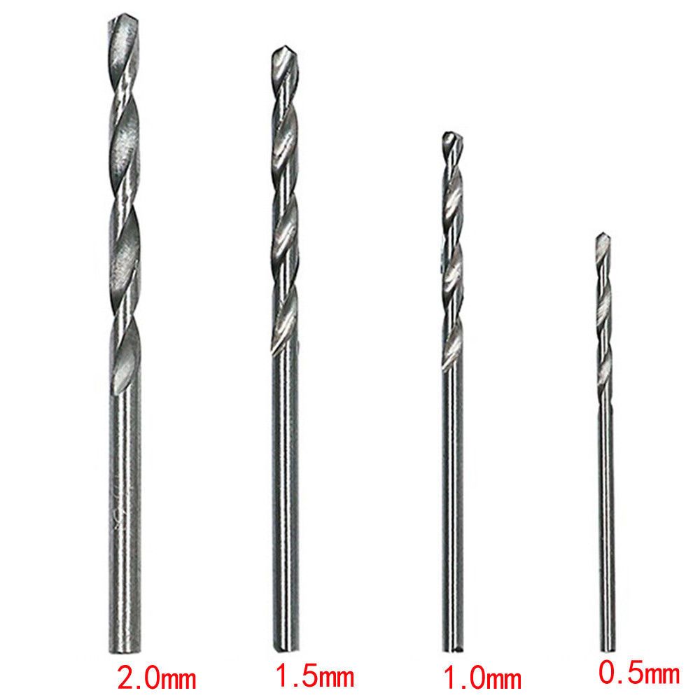 40 Pcs Drill HSS Bit 0.5mm-2.0mm Straight Shank PCB Twist