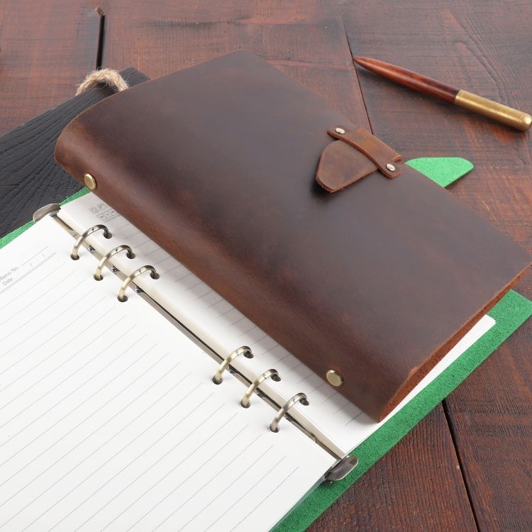 A5 Cowhide Retro Loose-leaf Notebook