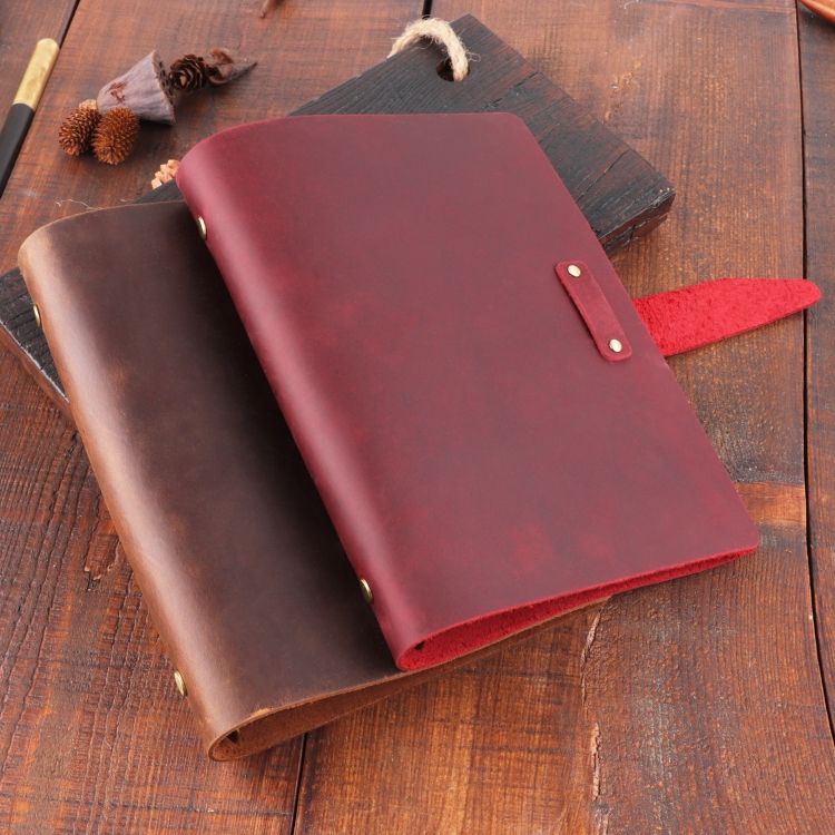 A5 Cowhide Retro Loose-leaf Notebook