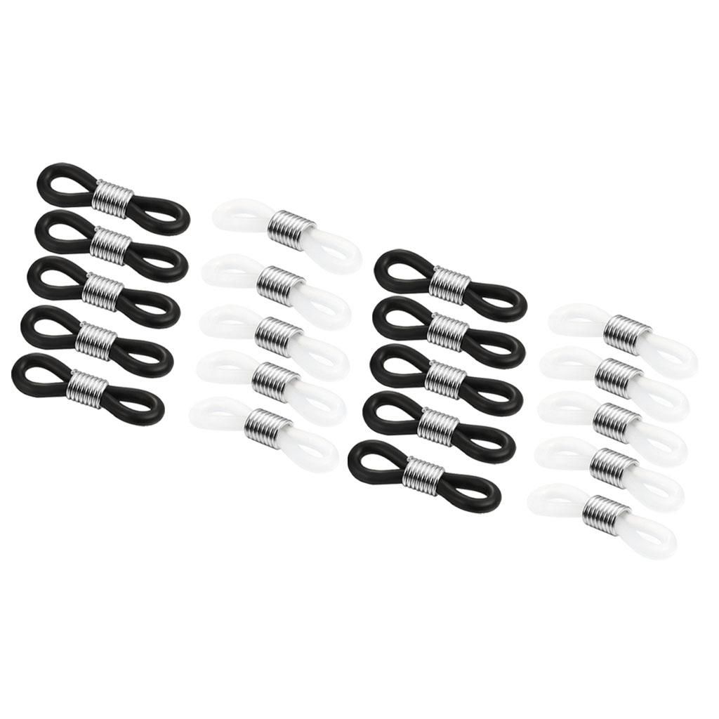 20Pcs Rubber Connectors Ends Eyeglass Glasses Holder Repair Chain Cord