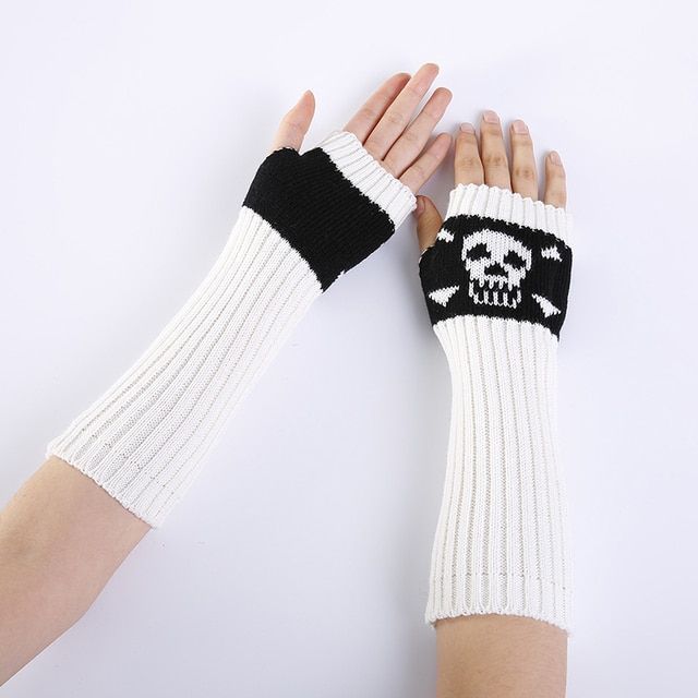 Autumn And Winter Men's Women's Season Jacquard Skull Head