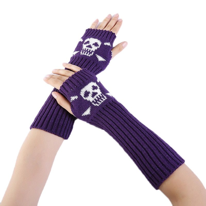 Autumn And Winter Men's Women's Season Jacquard Skull Head