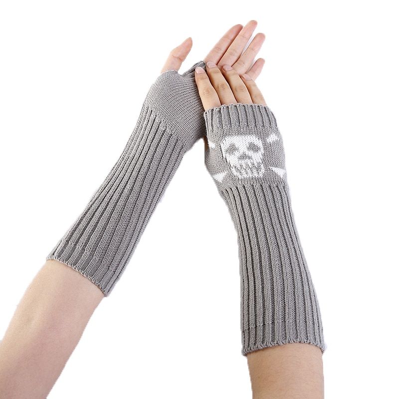 Autumn And Winter Men's Women's Season Jacquard Skull Head