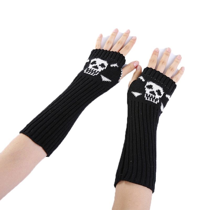 Autumn And Winter Men's Women's Season Jacquard Skull Head